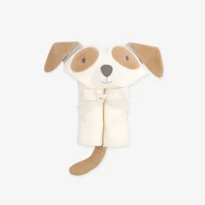 Tan Puppy Hooded Baby Bath Wrap