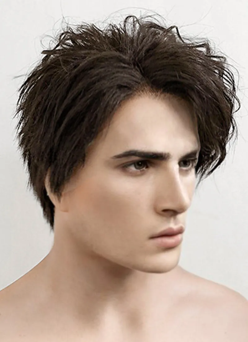 The Sandman Brunette Straight Pixie Lace Front Synthetic Men's Wig LF1312A