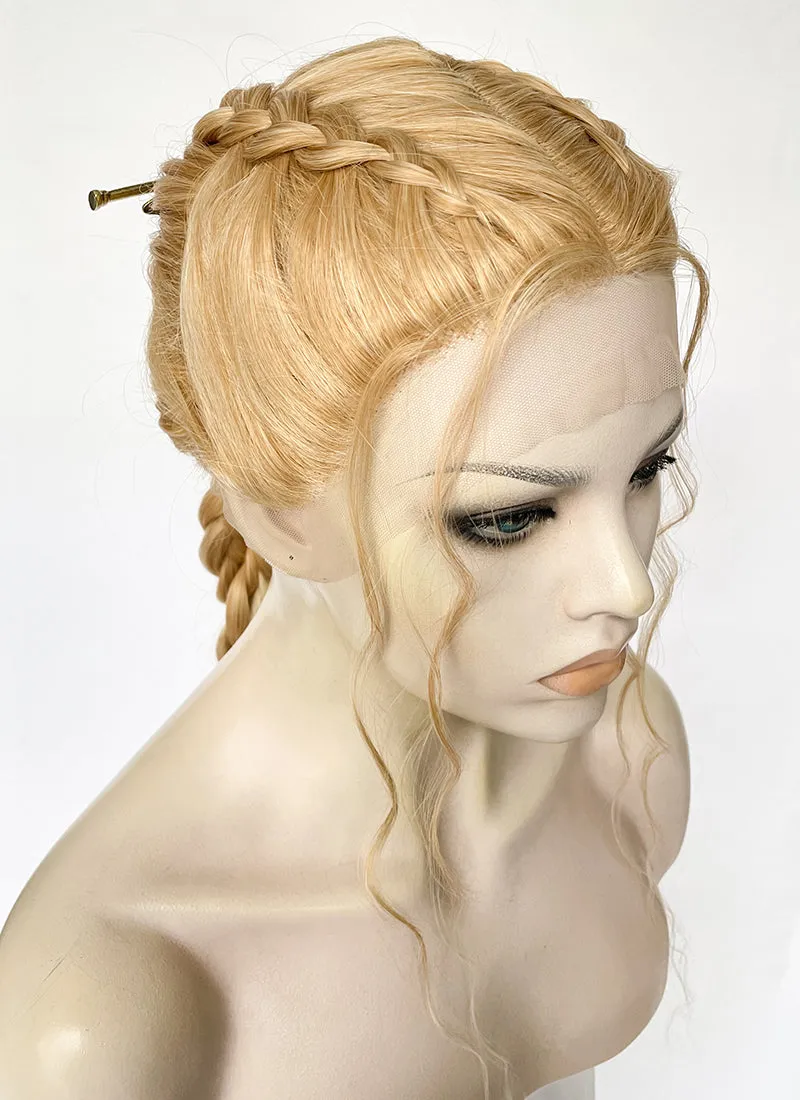 Two Tone Blonde Braided Lace Front Synthetic Wig LF2506