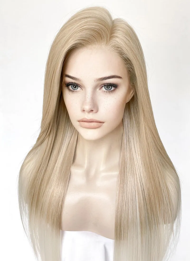 Two Tone Blonde Straight 13" x 6" Lace Top Kanekalon Synthetic Hair Wig LFS038