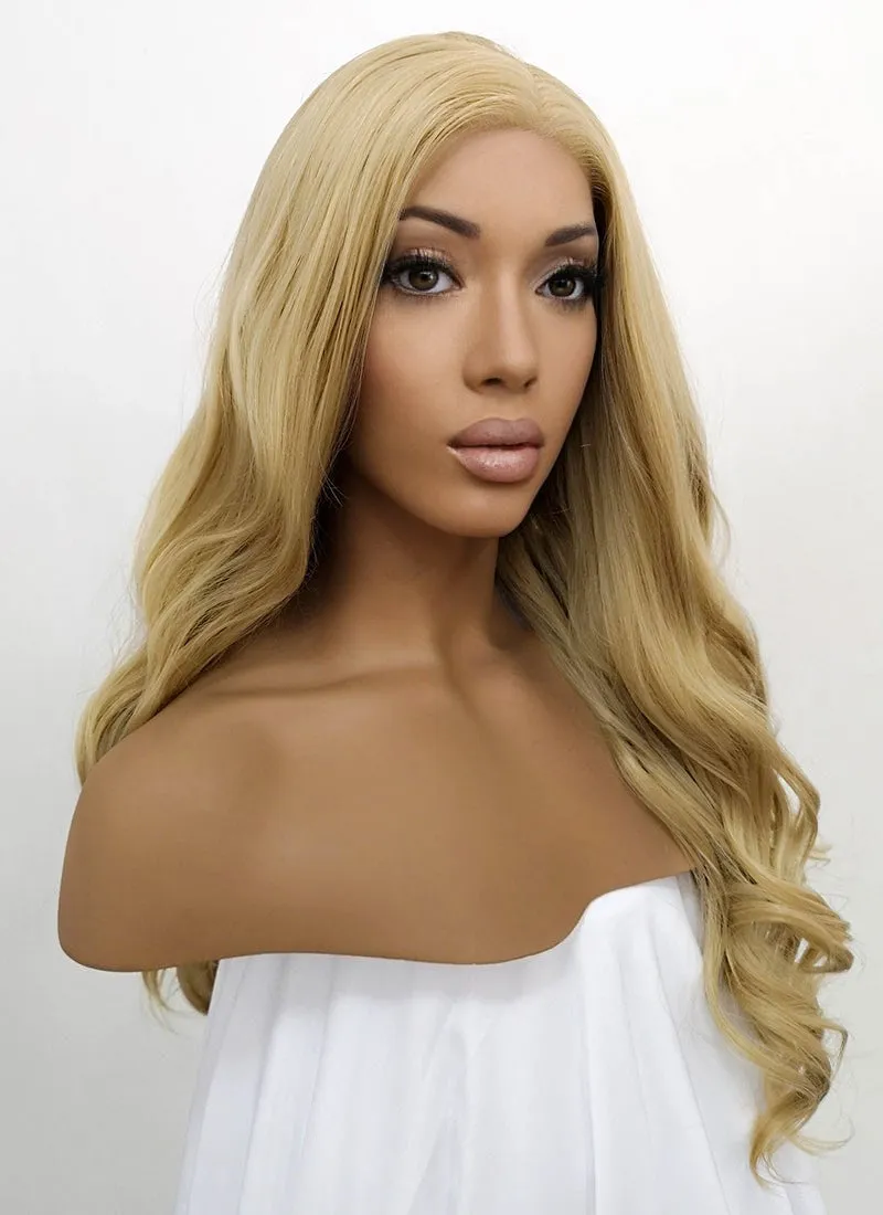 Wavy Golden Blonde Lace Front Synthetic Wig LFB119