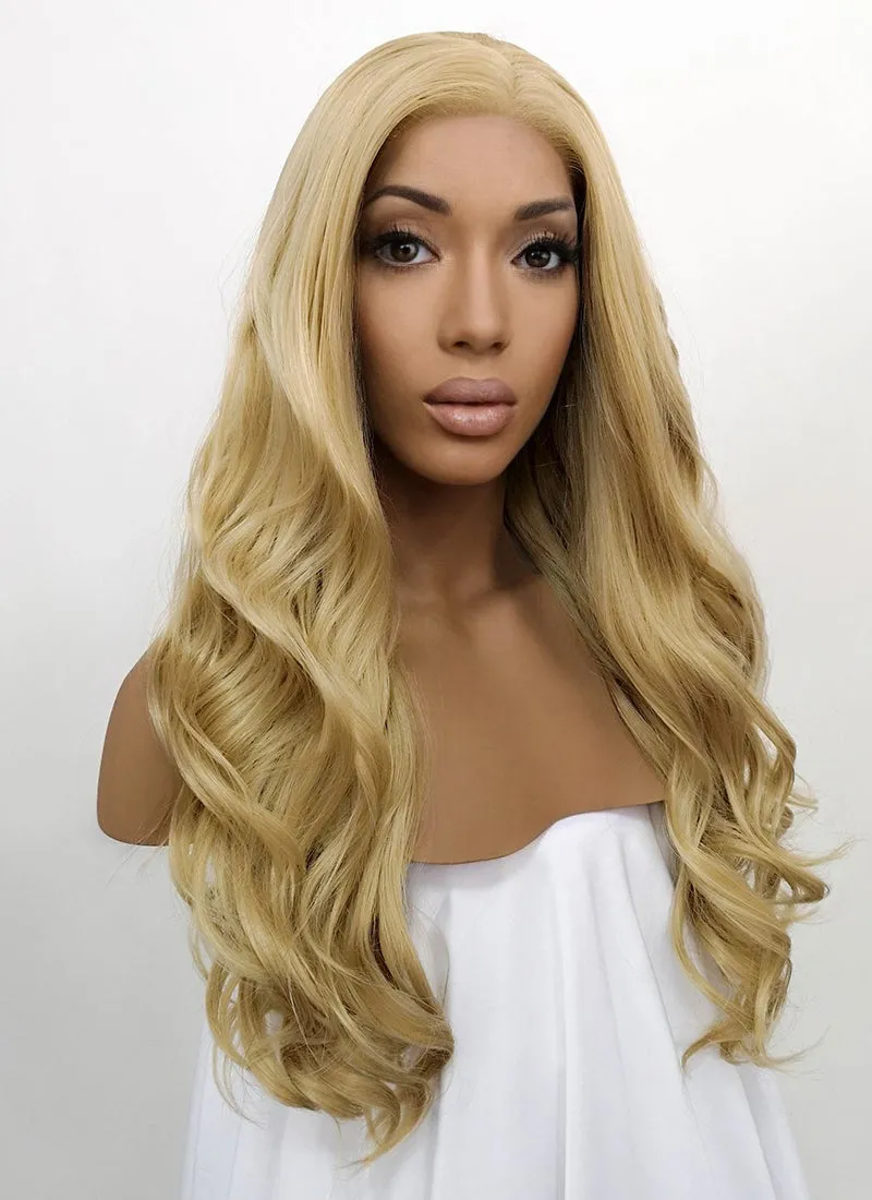 Wavy Golden Blonde Lace Front Synthetic Wig LFB119