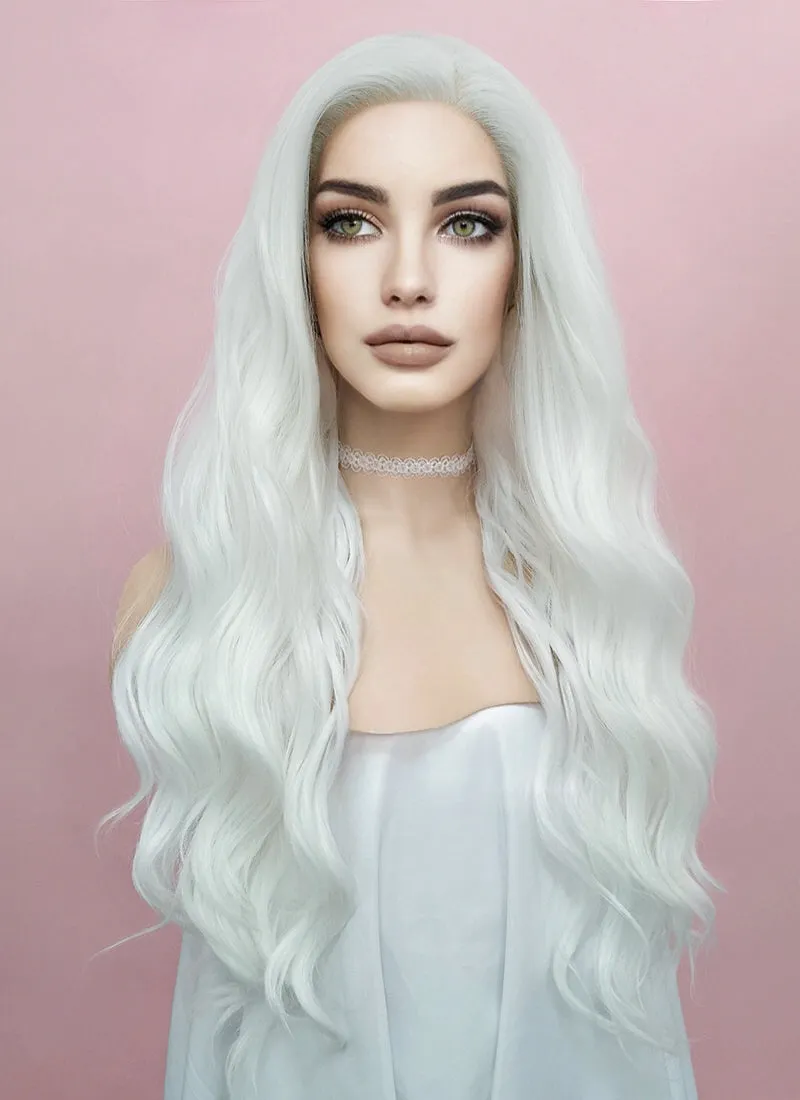 Wavy White Lace Front Synthetic Wig LF388