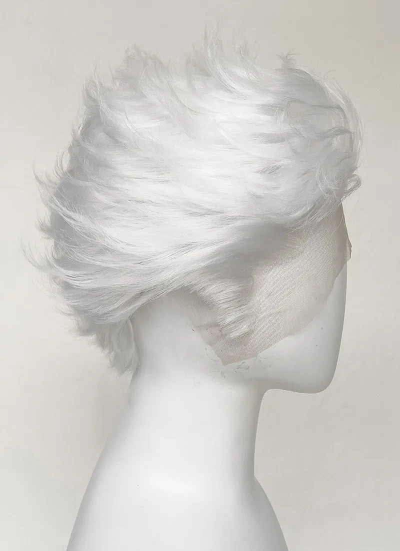 White Wavy Lace Front Synthetic Men's Wig LF6077