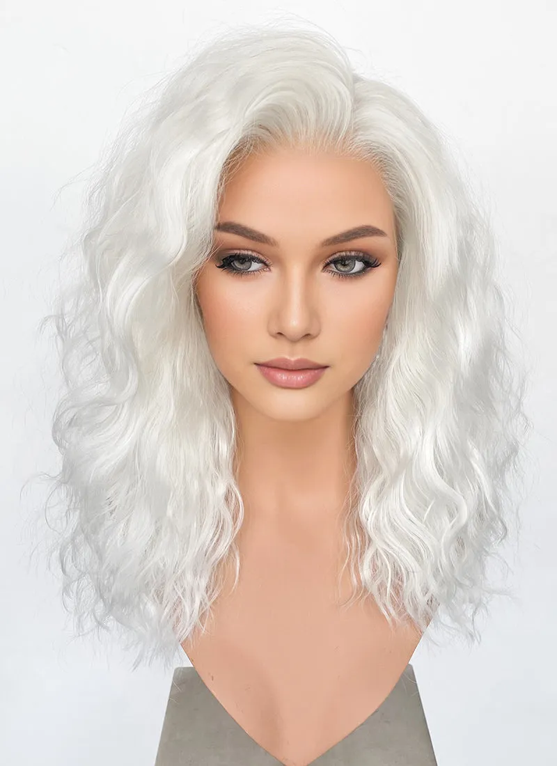 White Wavy Lace Front Synthetic Wig LF6081