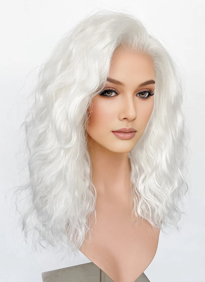 White Wavy Lace Front Synthetic Wig LF6081