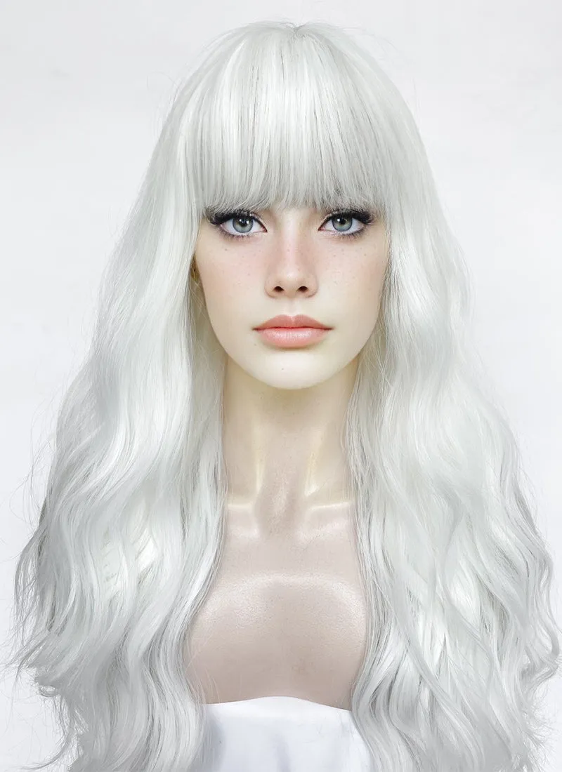 White Wavy Synthetic Hair Wig NS566